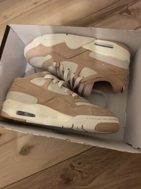 Jordan Women's Neutral Tan and Cream Athletic Sneakers